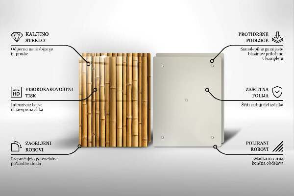 Copertura piano cottura Bambù boho naturale