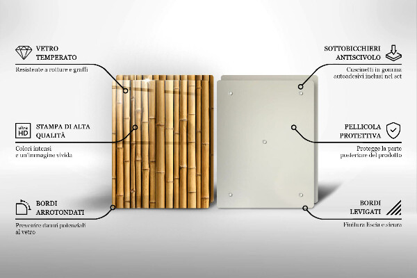 Copertura piano cottura Bambù boho naturale