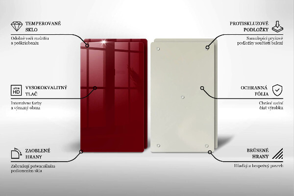 Copri piano cottura colore bordeaux