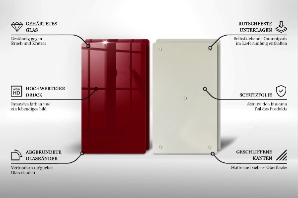 Copri piano cottura colore bordeaux