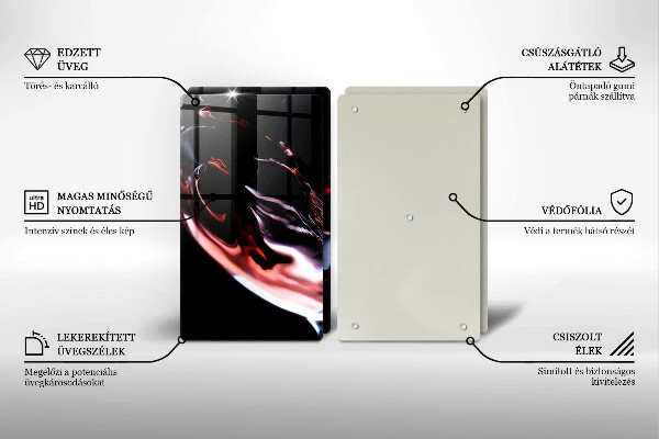 Copri piano cottura in vetro Un bicchiere di vino rosso