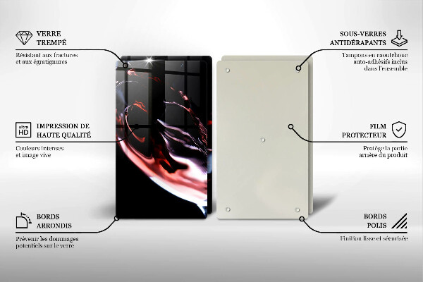 Copri piano cottura in vetro Un bicchiere di vino rosso