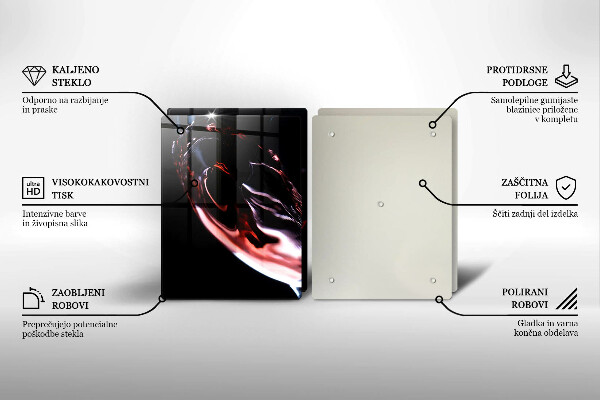 Copri piano cottura in vetro Un bicchiere di vino rosso