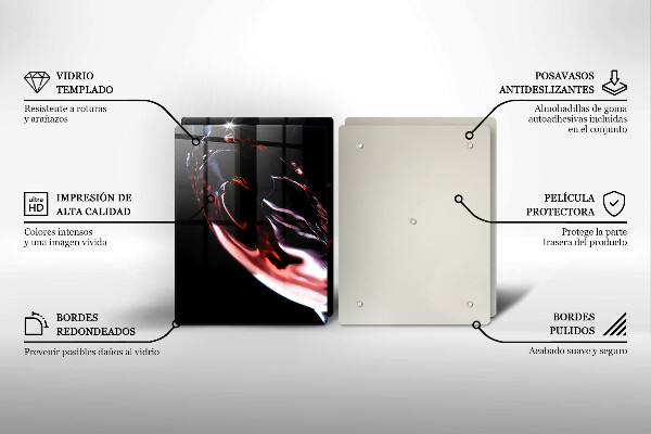 Copri piano cottura in vetro Un bicchiere di vino rosso