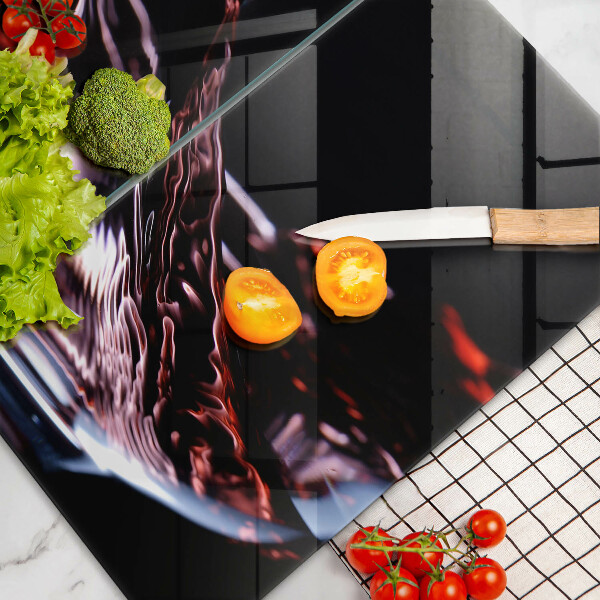 Copri piano cottura in vetro Un bicchiere di vino rosso