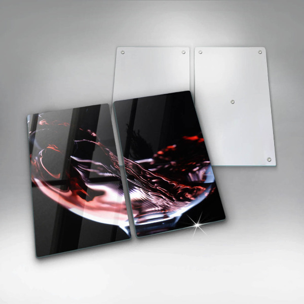 Copri piano cottura in vetro Un bicchiere di vino rosso