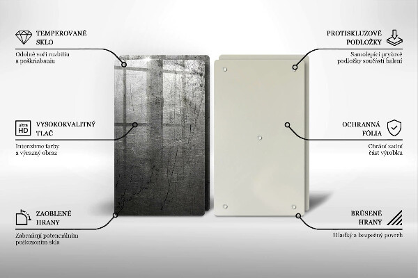 Copri piano cottura in vetro Struttura del metallo