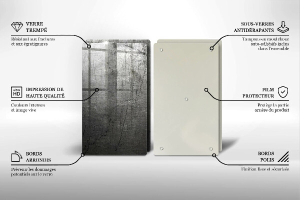 Copri piano cottura in vetro Struttura del metallo