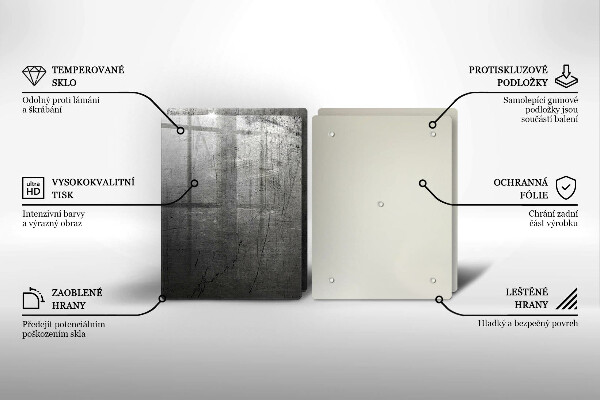 Copri piano cottura in vetro Struttura del metallo