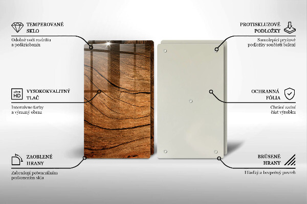 Copri piano cottura in vetro Struttura della tavola di legno