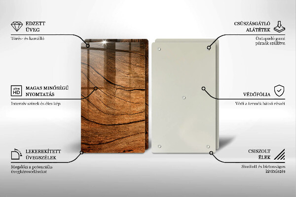 Copri piano cottura in vetro Struttura della tavola di legno