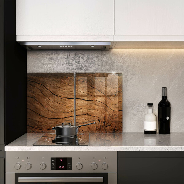 Copri piano cottura in vetro Struttura della tavola di legno