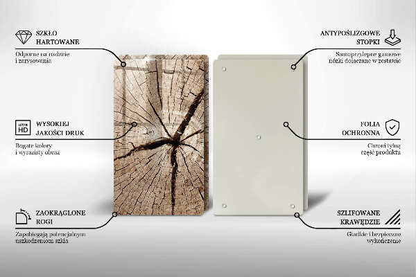 Copri piano cottura in vetro Sezione trasversale di un albero