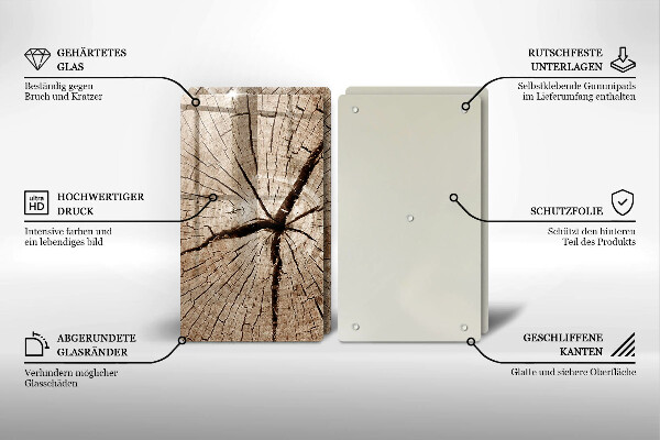 Copri piano cottura in vetro Sezione trasversale di un albero