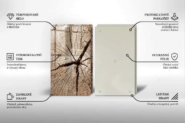 Copri piano cottura in vetro Sezione trasversale di un albero