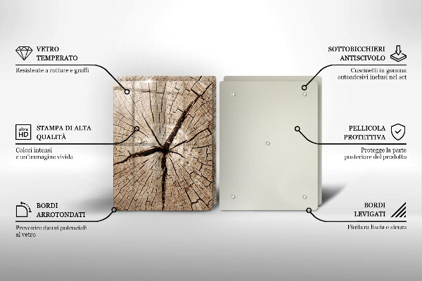 Copri piano cottura in vetro Sezione trasversale di un albero