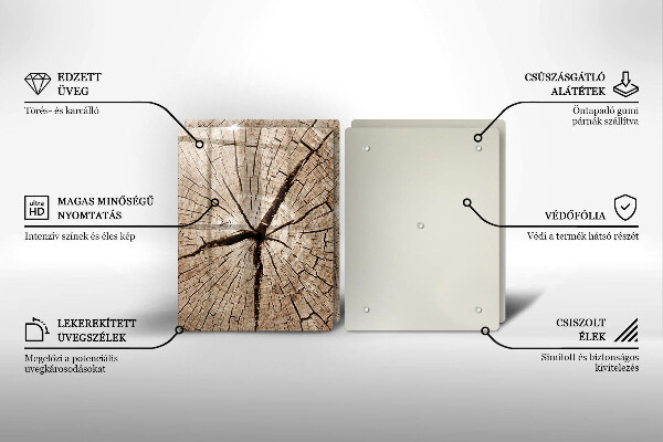 Copri piano cottura in vetro Sezione trasversale di un albero