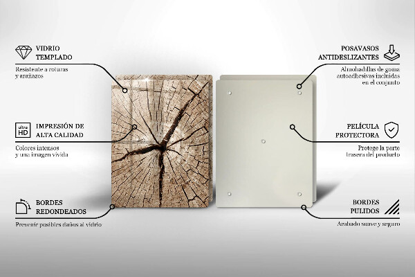 Copri piano cottura in vetro Sezione trasversale di un albero