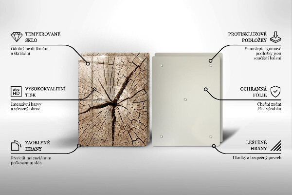 Copri piano cottura in vetro Sezione trasversale di un albero