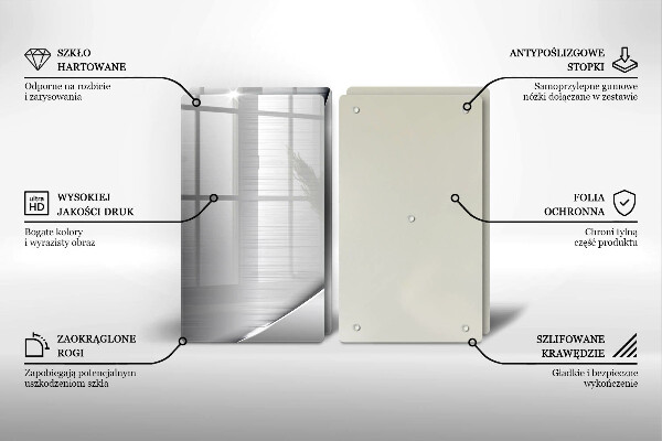 Copri piano cottura in vetro Forme metalliche