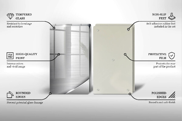 Copri piano cottura in vetro Forme metalliche