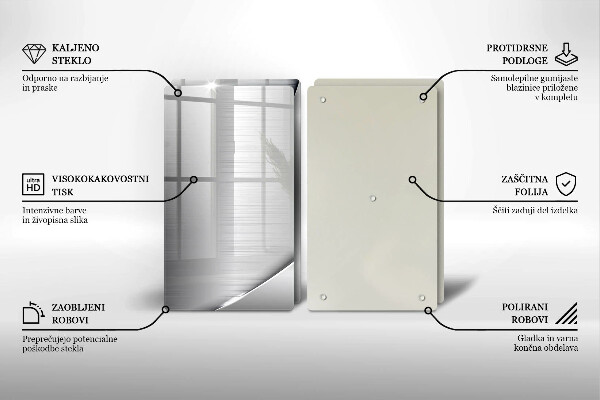 Copri piano cottura in vetro Forme metalliche