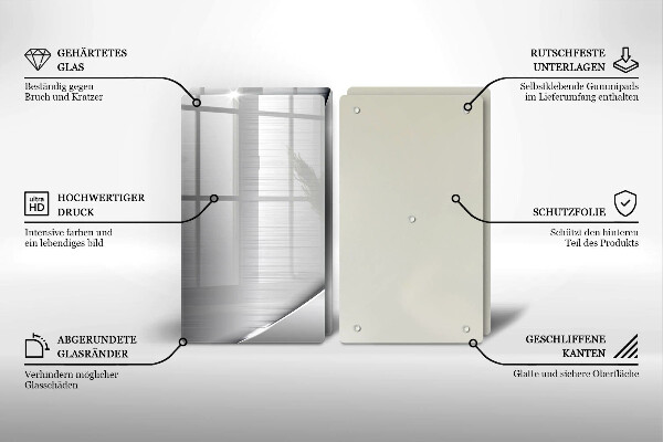 Copri piano cottura in vetro Forme metalliche