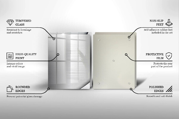 Copri piano cottura in vetro Forme metalliche