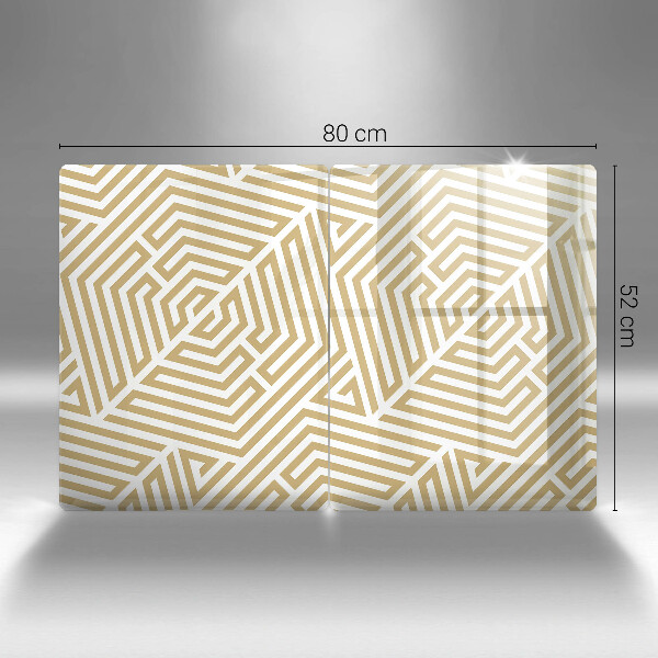 Copri piano cottura in vetro Linee geometriche