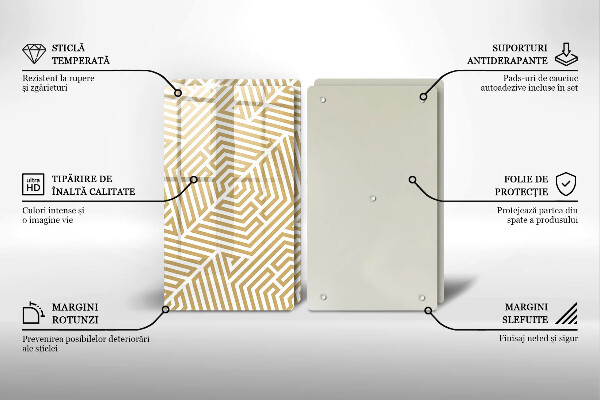 Copri piano cottura in vetro Linee geometriche