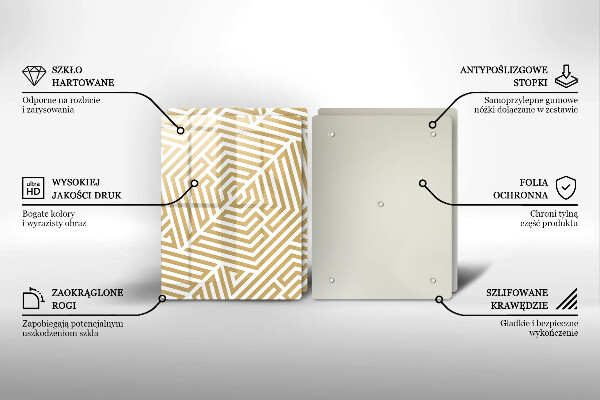 Copri piano cottura in vetro Linee geometriche