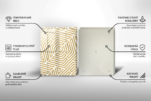 Copri piano cottura in vetro Linee geometriche