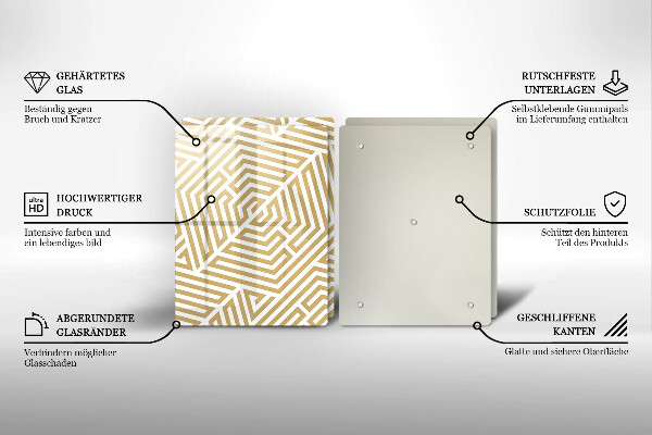 Copri piano cottura in vetro Linee geometriche