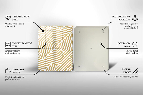 Copri piano cottura in vetro Linee geometriche