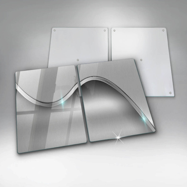 Copri piano cottura in vetro Astrazione del metallo