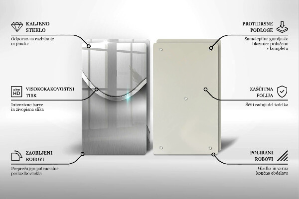 Copri piano cottura in vetro Astrazione del metallo