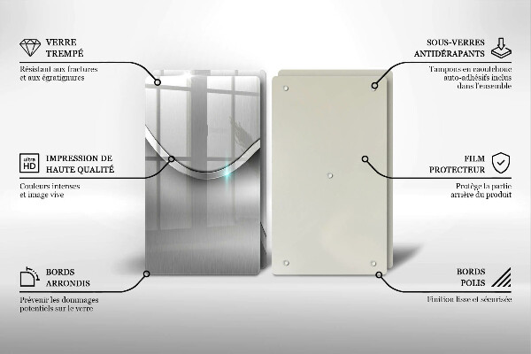 Copri piano cottura in vetro Astrazione del metallo