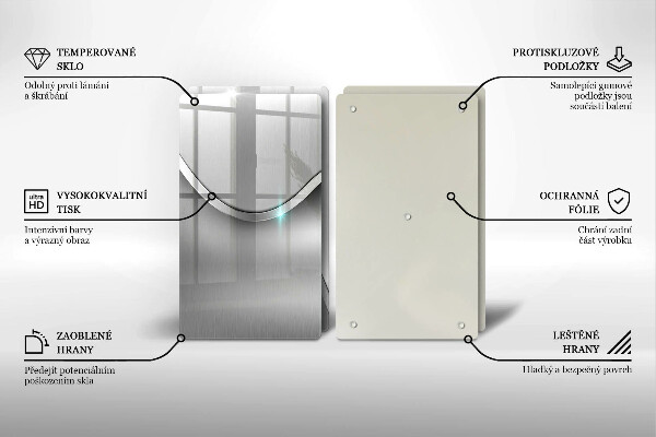 Copri piano cottura in vetro Astrazione del metallo