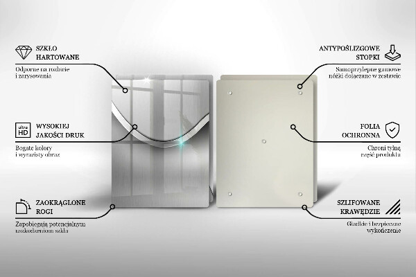 Copri piano cottura in vetro Astrazione del metallo