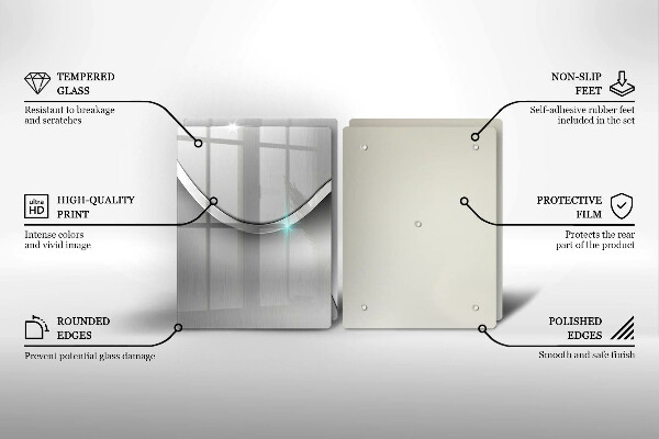 Copri piano cottura in vetro Astrazione del metallo