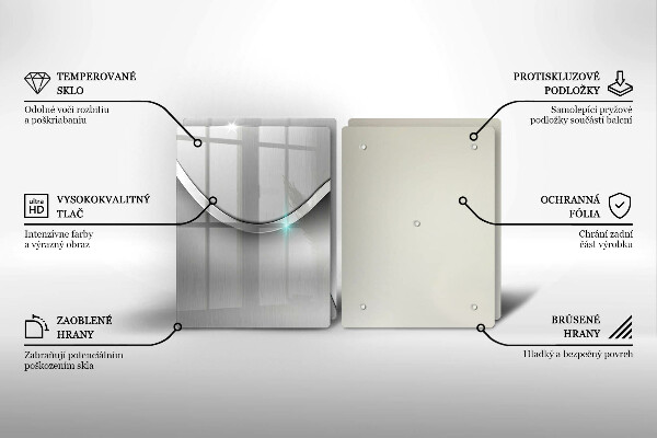 Copri piano cottura in vetro Astrazione del metallo