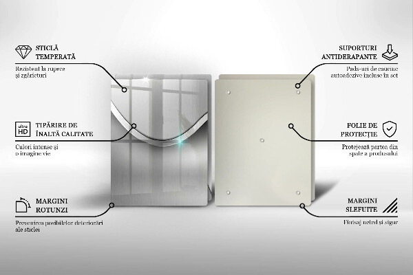 Copri piano cottura in vetro Astrazione del metallo