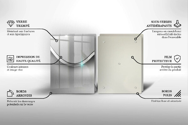 Copri piano cottura in vetro Astrazione del metallo