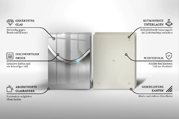 Copri piano cottura in vetro Astrazione del metallo