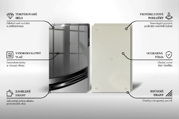 Copri piano cottura in vetro Astrazione del metallo