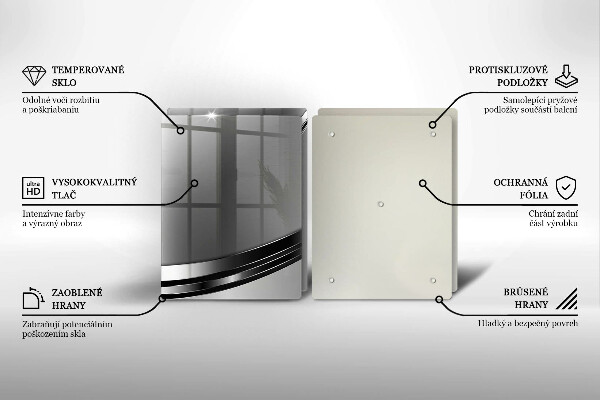 Copri piano cottura in vetro Astrazione del metallo