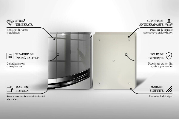 Copri piano cottura in vetro Astrazione del metallo