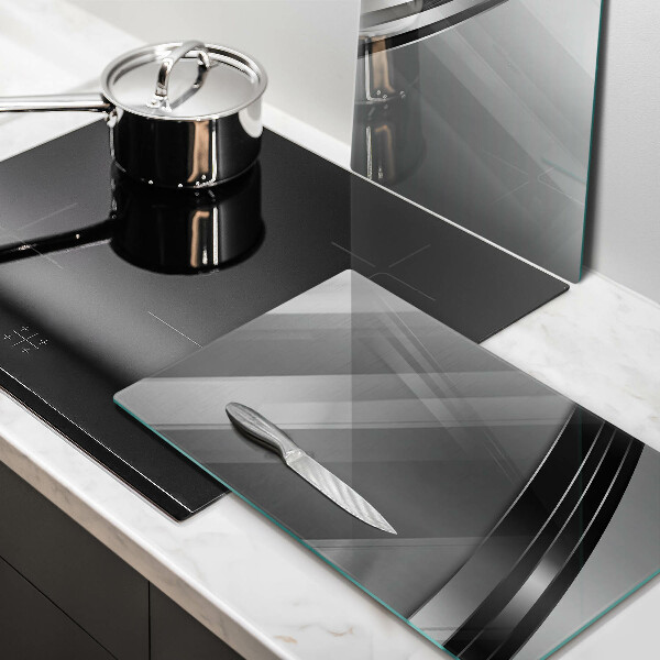 Copri piano cottura in vetro Astrazione del metallo