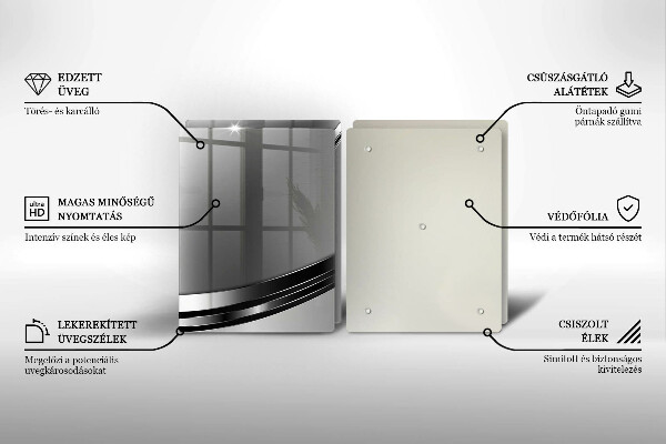 Copri piano cottura in vetro Astrazione del metallo