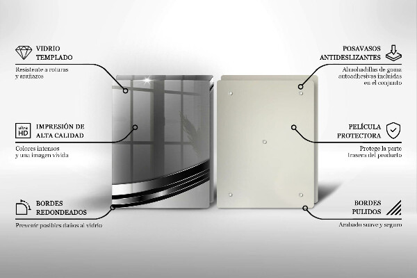 Copri piano cottura in vetro Astrazione del metallo